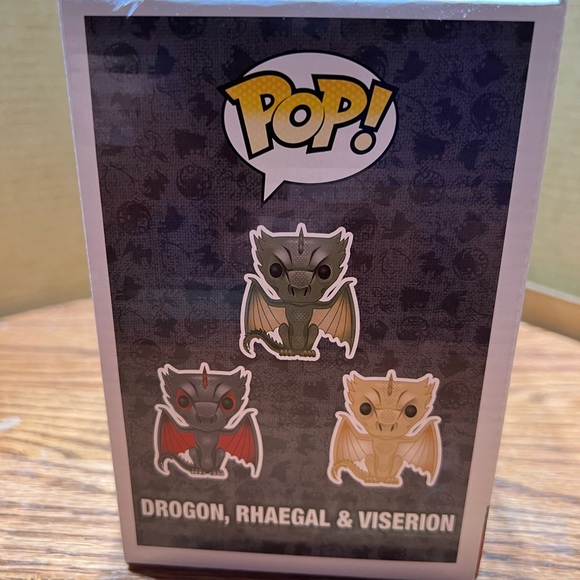 Funko POP Drogon Rhaegal Viserion Metallic 3 pack - Picture 5 of 7
